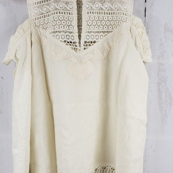 Anthro Love Sam  Shang Hai Cold Shoulder Blouse - Picture 6 of 8